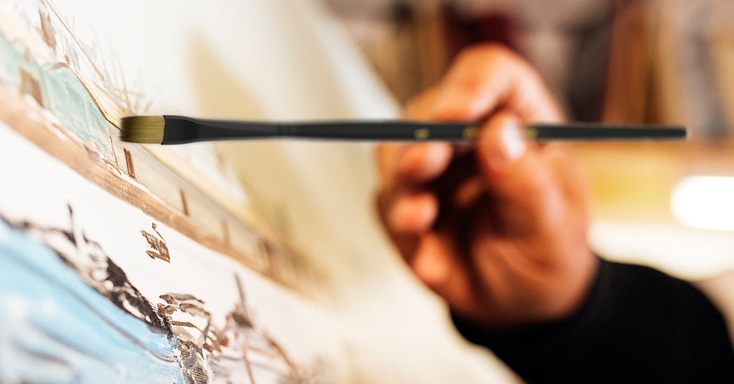 Künstlerpinsel erschafft Meisterwerk
