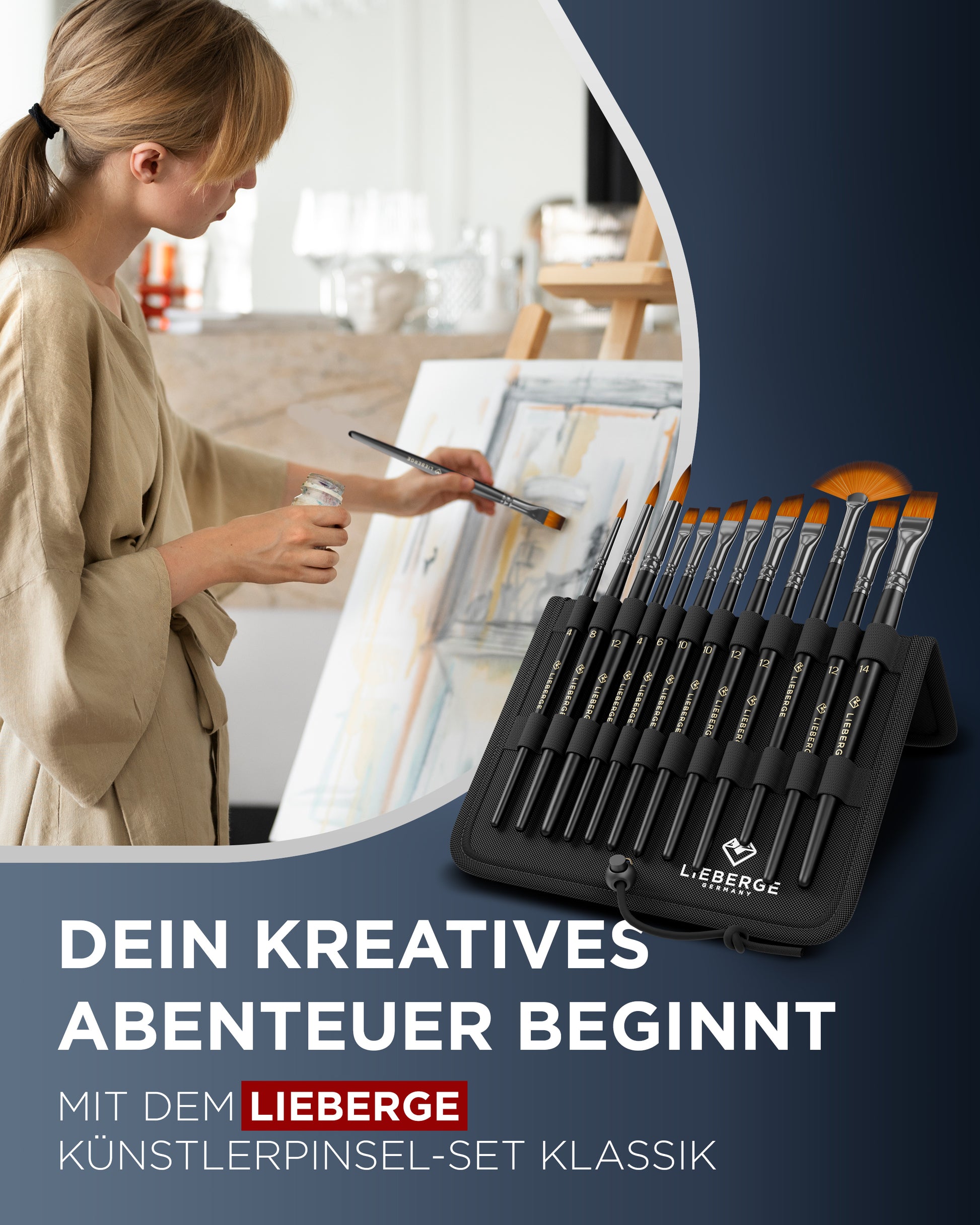 Pinsel Set, Aquarell Pinsel, Pinsel Acrylfarbe - Kuensterlin malt Acryl