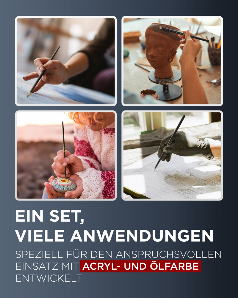 pinsel für acrylfarbe, pinsel acrylfarbe, acrylfarben pinsel, ölpinsel - malen auf leinwand, stein, porzellan, holz