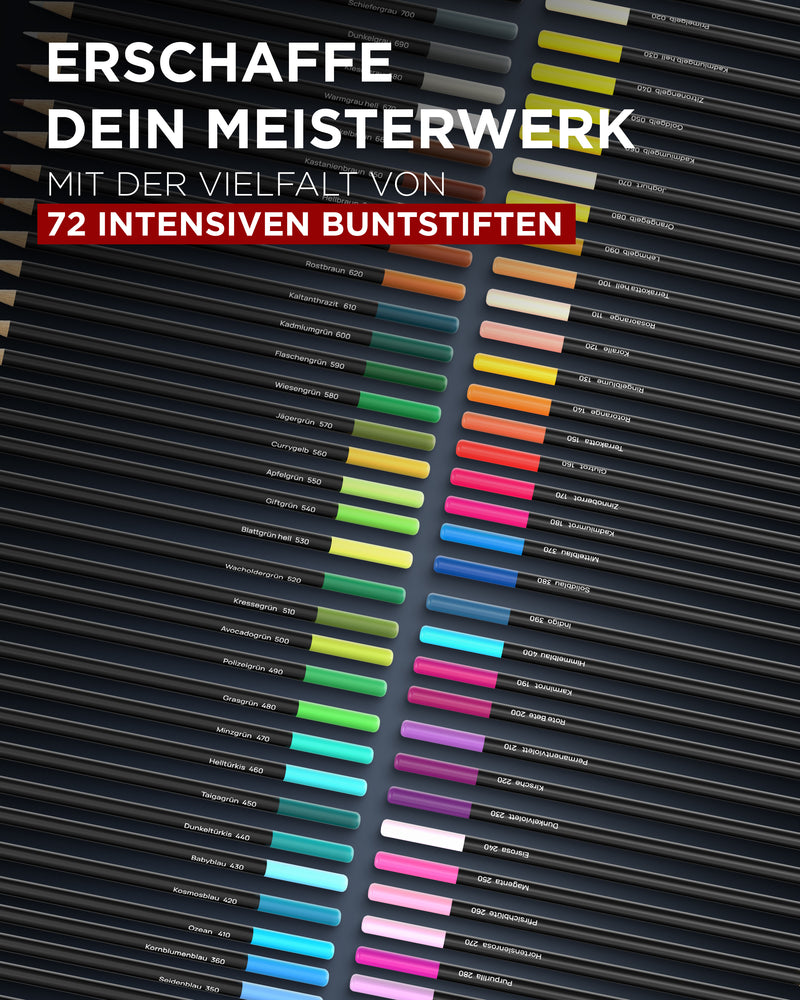 buntstifte, bunt stifte, buntstifte set - farbübersicht 72 farben