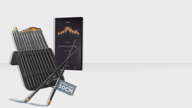 pinselset, pinsel malen, pinsel für acrylfarben, staffeleipinsel - produktvideo