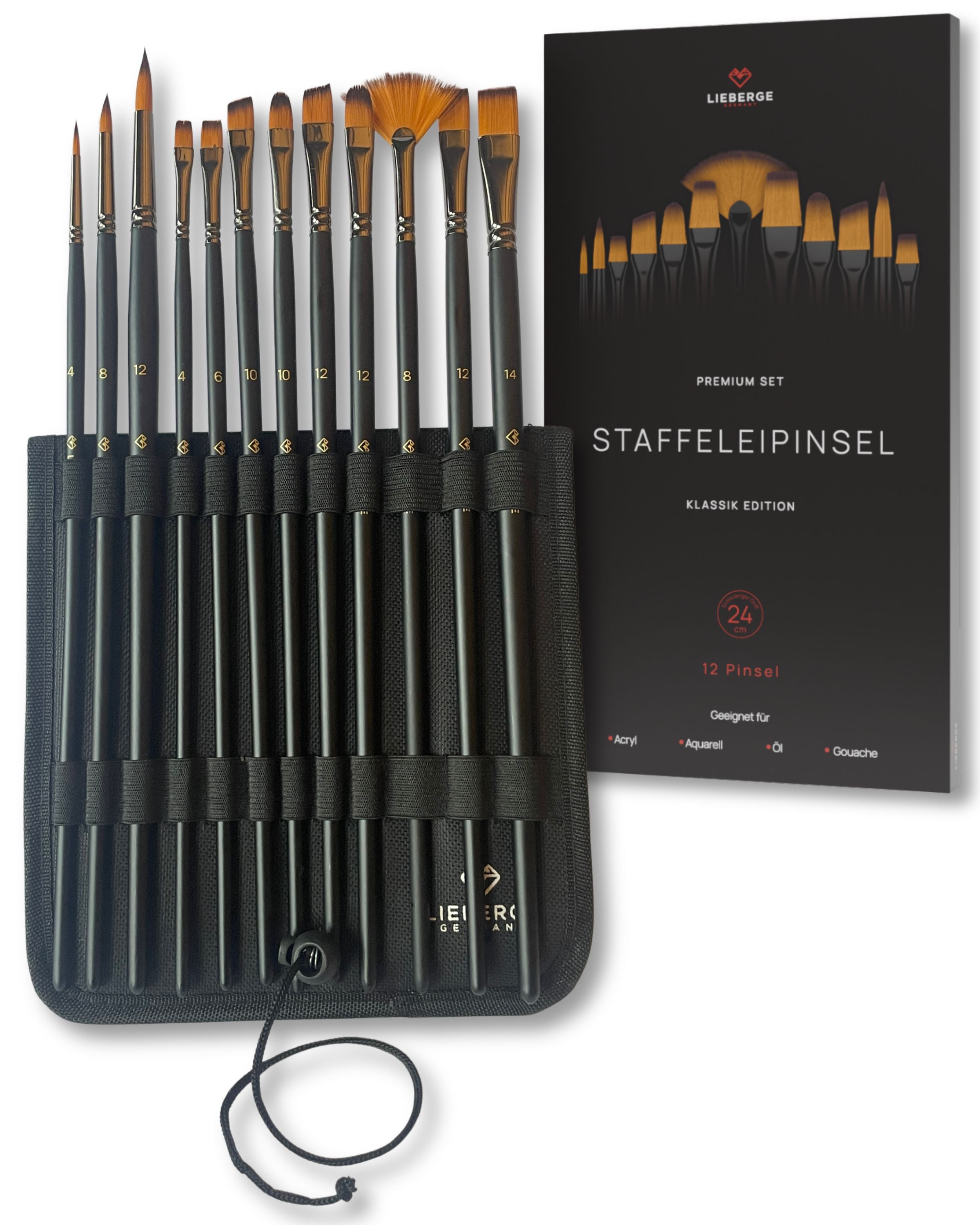 Staffeleipinsel | 12 Pinsel