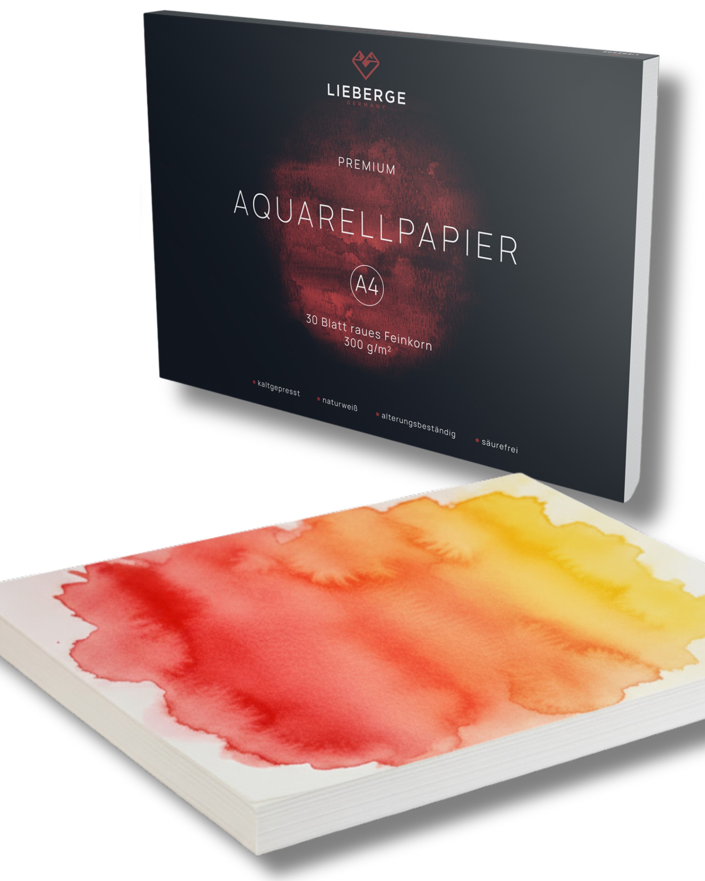 Aquarellpapier A4 | 300g, 30 Blatt