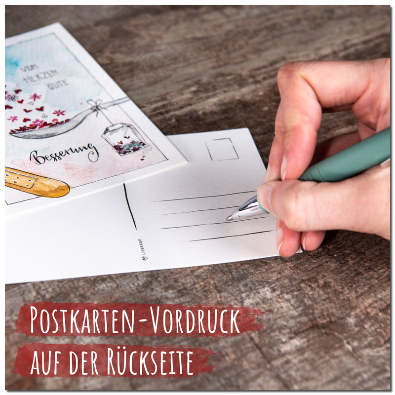 aquarell postkarten, aquarell postkarte, aquarell papier - postkartenvordruck