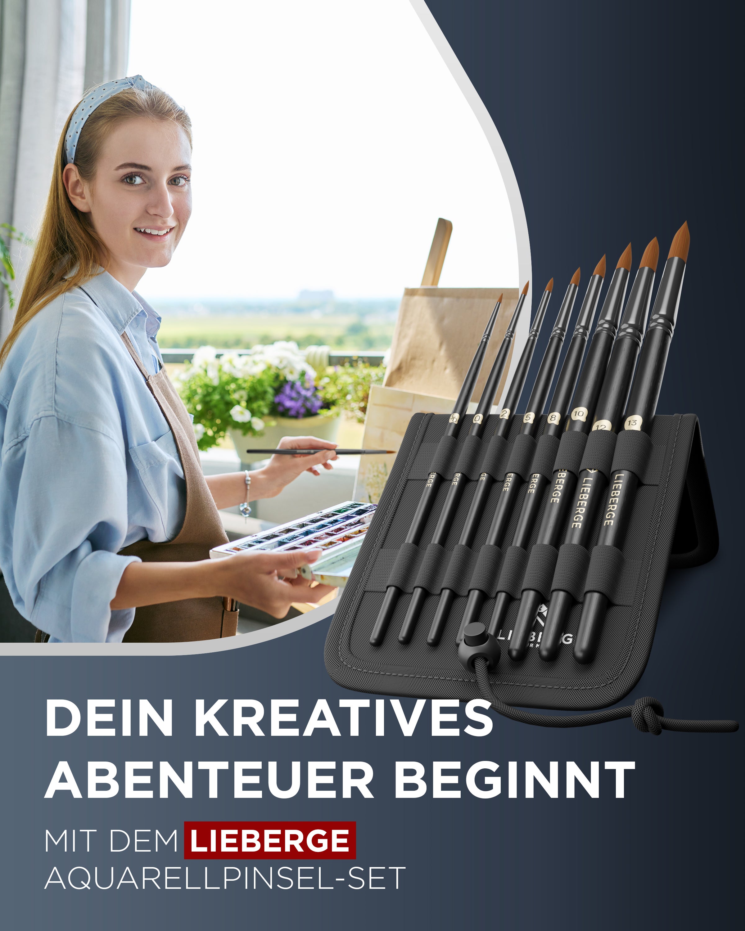 aquarellpinsel, aquarell malerei, aquarell malen - frau malt aquarell