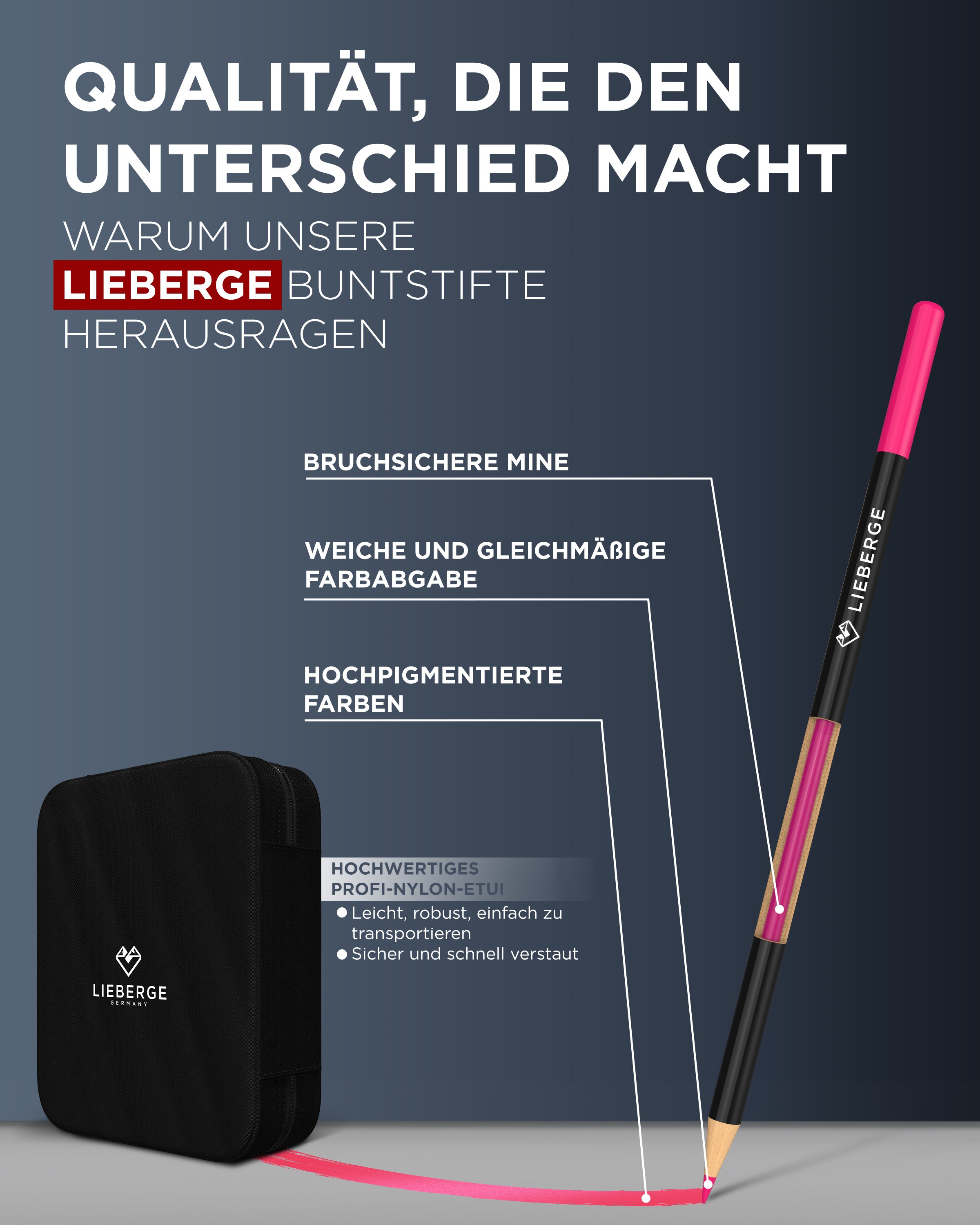 buntstifte, malen buntstifte, farbstifte - weiche farbabgabe, hochpigmentierte farben