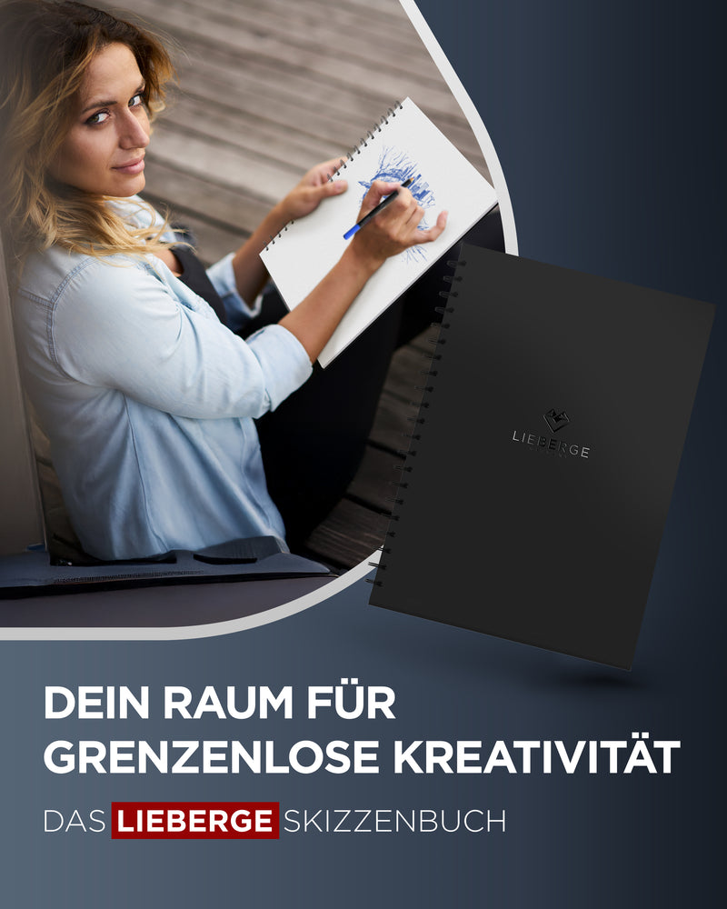 skizzenbuch, skizzen buch, sketch book, sketchbook - frau zeichnet