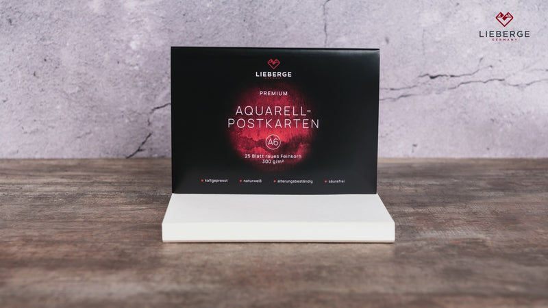 aquarell postkarten, aquarell postkarte, aquarell papier - produktvideo